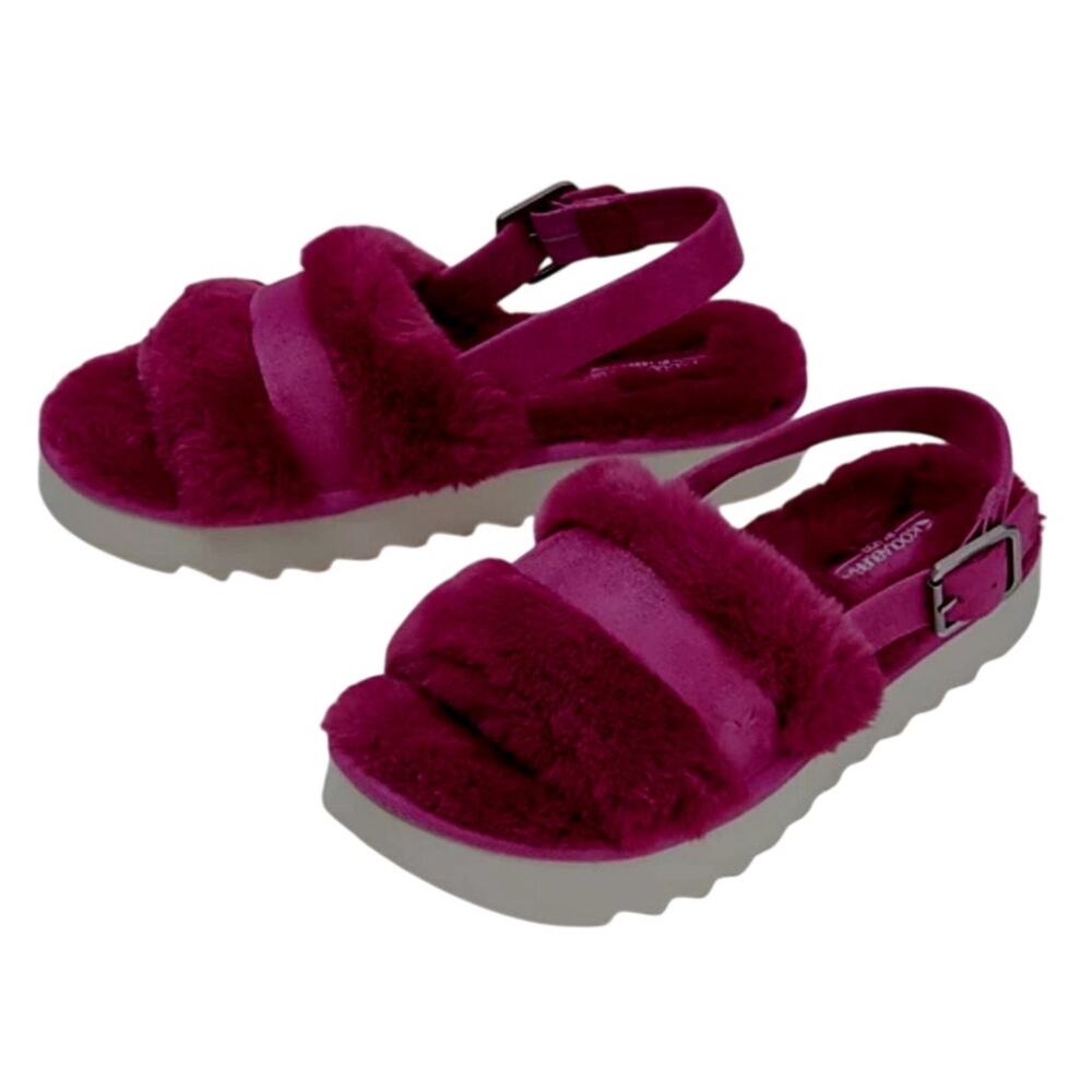 Koolaburra by UGG Fuzz’d Out Fuzzy Slide Sandals Womens 7 EU 38 Pink
